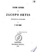 ULTIME LETTERE DI JACOPO ORTIS